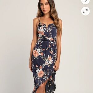 Lulus Navy floral dress